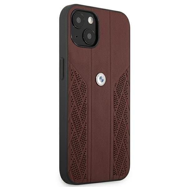 BMW Skal iPhone 13 mini Läder Curve Perforate - Röd