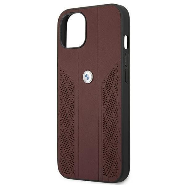 BMW Skal iPhone 13 mini Läder Curve Perforate - Röd
