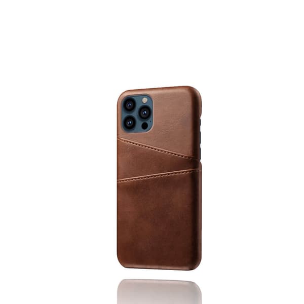 Retro Mobilskal med Kortplatser iPhone 11 Pro Max - Brun