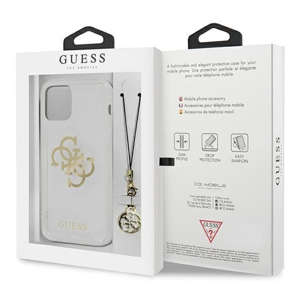 Guess Skal iPhone 13 mini Gold Charms Collection - Transparent