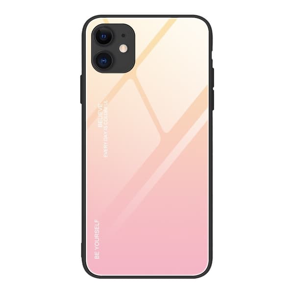 Gradient Härdat Glas Skal iPhone 12 Mini - Rosa