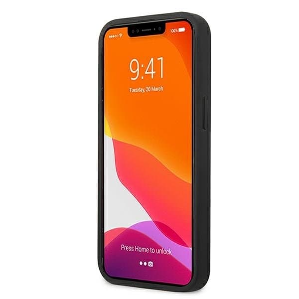 Karl Lagerfeld Läder Ikonik Karl`s Head Metal Skal iPhone 13 Mini - Svart