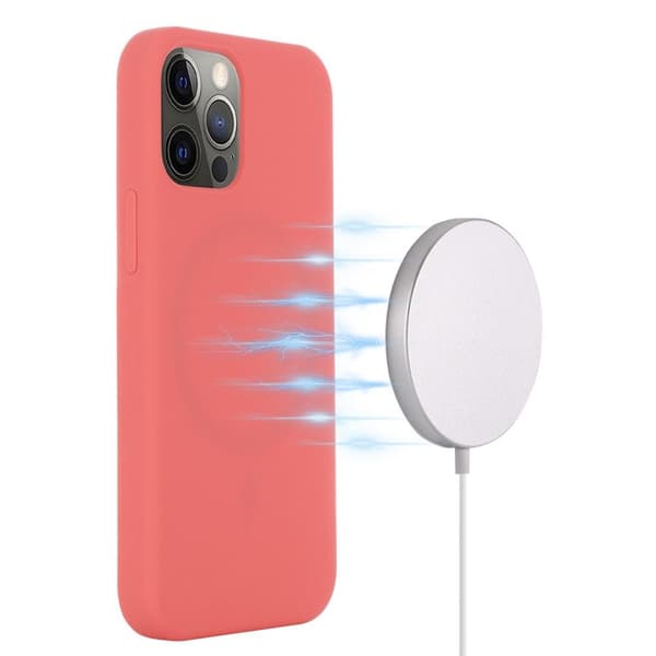 MagSafe Liquid Silicone Skal iPhone 13 Pro Max - Hot Pink