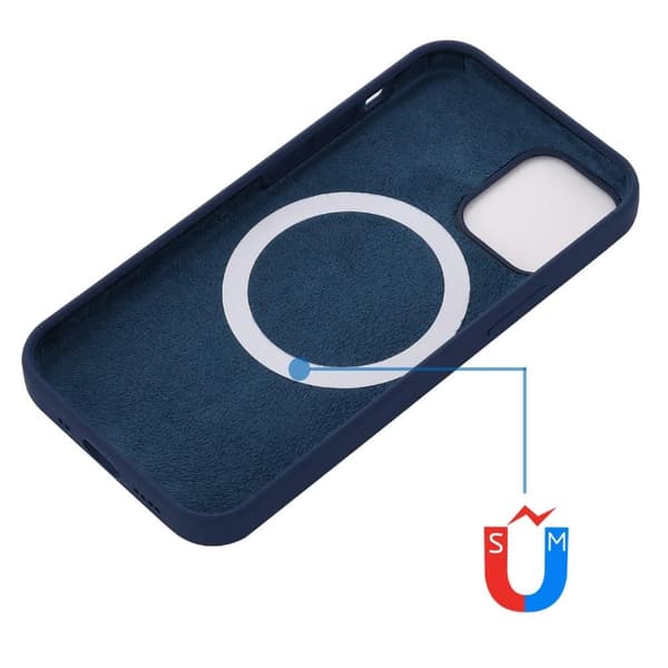MagSafe Liquid Silicone Skal iPhone 13 Pro Max - Blå