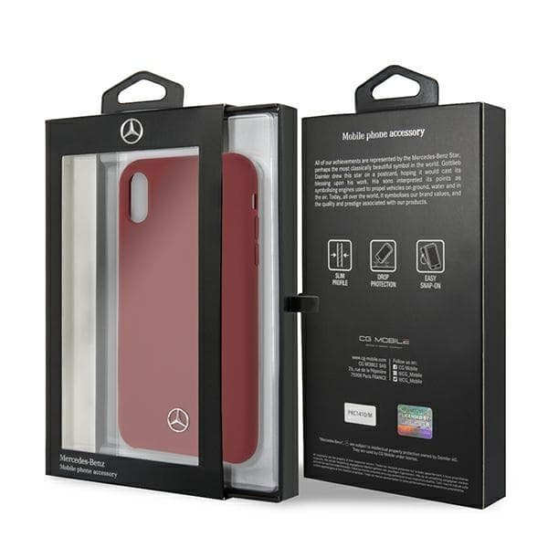 Mercedes Silicone Line Skal iPhone XR - Röd