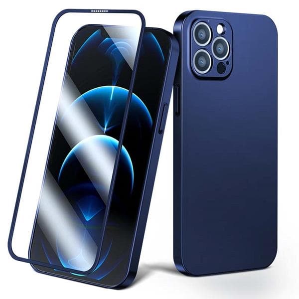 Joyroom 360 Skal Plus Härdat glas iPhone 13 Pro Max - Blå