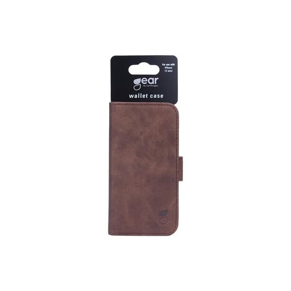 GEAR Mobilfodral Nubuck PU iPhone 12 Mini - Brun