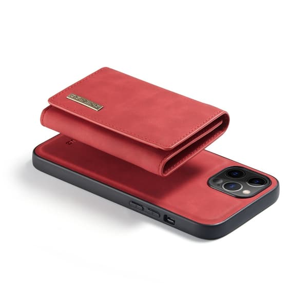 DG.MING iPhone 13 Pro Max Skal samt Wallet med Kickstand - Röd