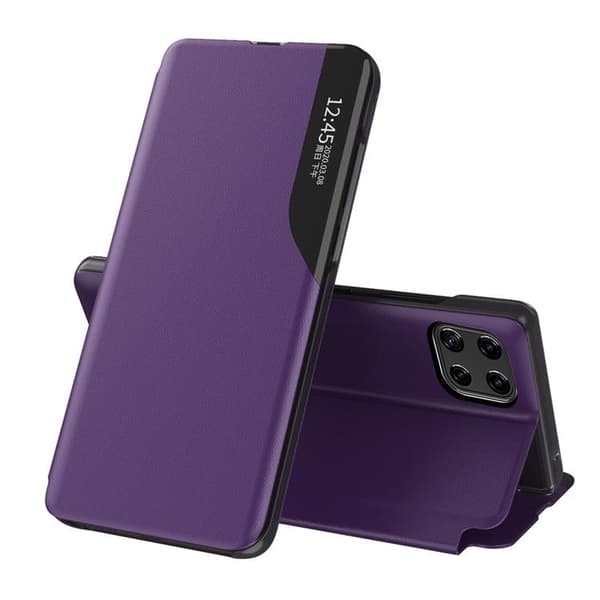 Eco Leather View Fodral Galaxy A22 - Lila