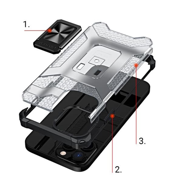 Crystal Ring Skal iPhone 13 Pro Max - Svart