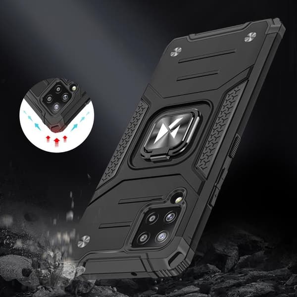 Wozinsky Ring Armor Skal Galaxy A42 - Svart