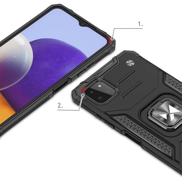 Wozinsky Ring Armor Mobilskal Galaxy A22 - Silver