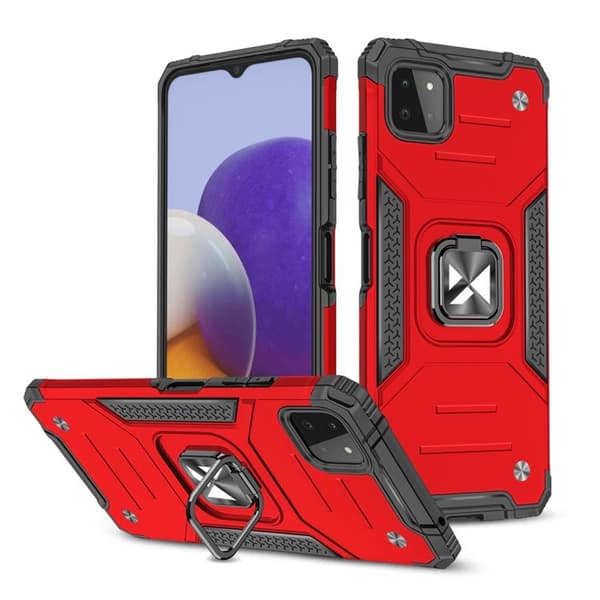 Wozinsky Ring Armor Mobilskal Galaxy A22 - Röd