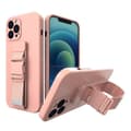 Miniatyrbild 1 av 6: Rope Gel Airbag Skal Med Lanyard Redmi 10X / Redmi Note 9 - Rosa