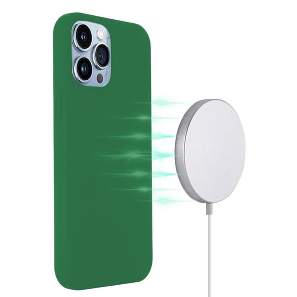 MagSafe Liquid Silicone Skal iPhone 13 Pro - Grön