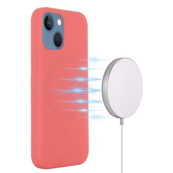 MagSafe Liquid Silicone Skal iPhone 13 - Hot Pink