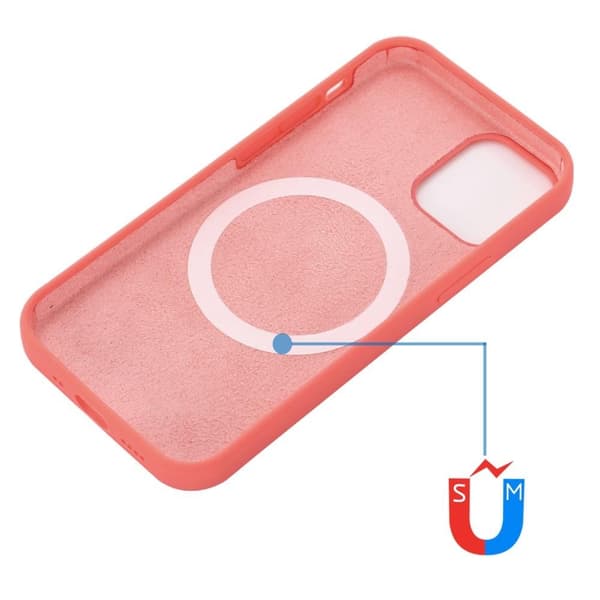 MagSafe Liquid Silicone Skal iPhone 13 - Hot Pink