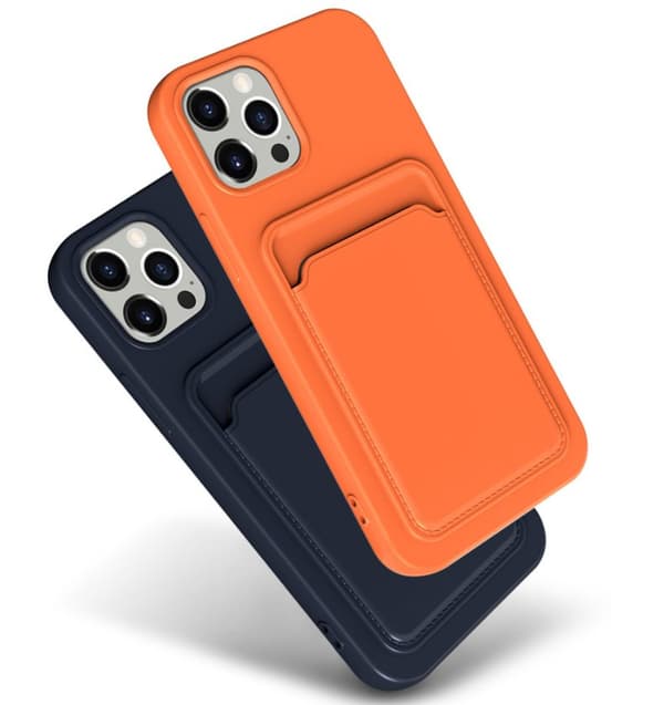 iPhone 13 Pro Skal med Kortfack - Rosa