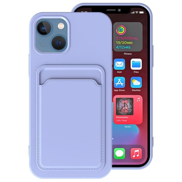iPhone 8 Skal med Kortfack - Lila