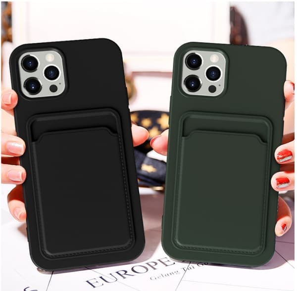 iPhone 8 Skal med Kortfack - Rödbrun