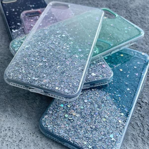 Wozinsky Star Glitter Shining Skal Galaxy A42 - Svart