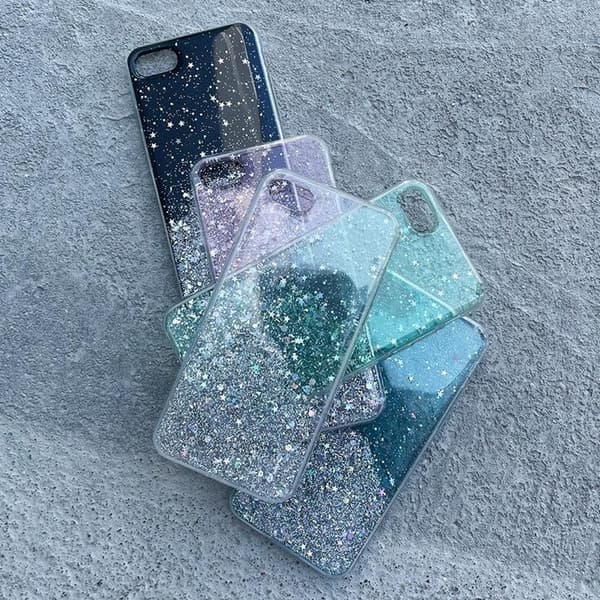 Wozinsky Star Glitter Shining Skal Galaxy A42 - Svart