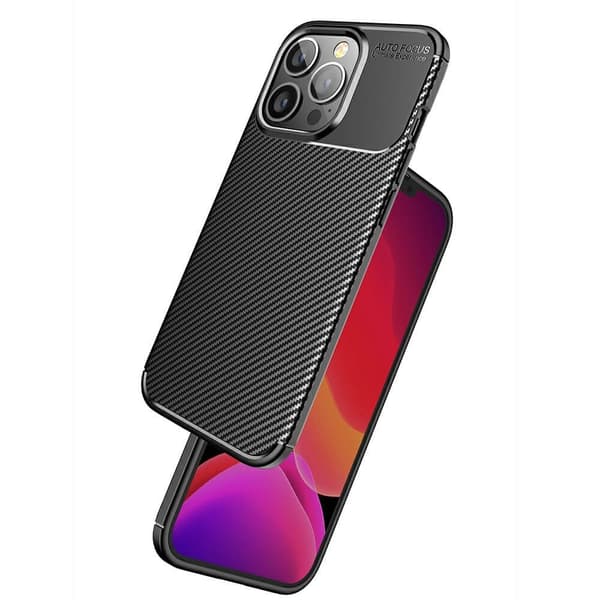 Carbon Fiber mobilskal till Apple iPhone 13 Pro Max - Brun