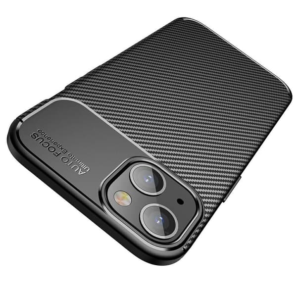 Carbon Fiber mobilskal till Apple iPhone 13 Mini - Brun