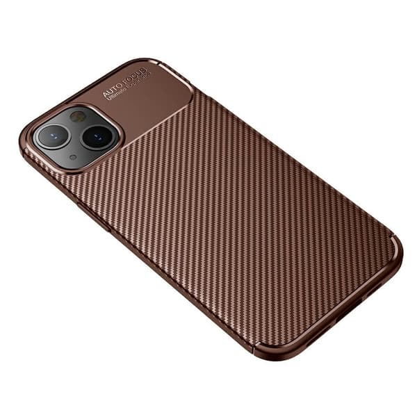Carbon Fiber mobilskal till Apple iPhone 13 Mini - Brun