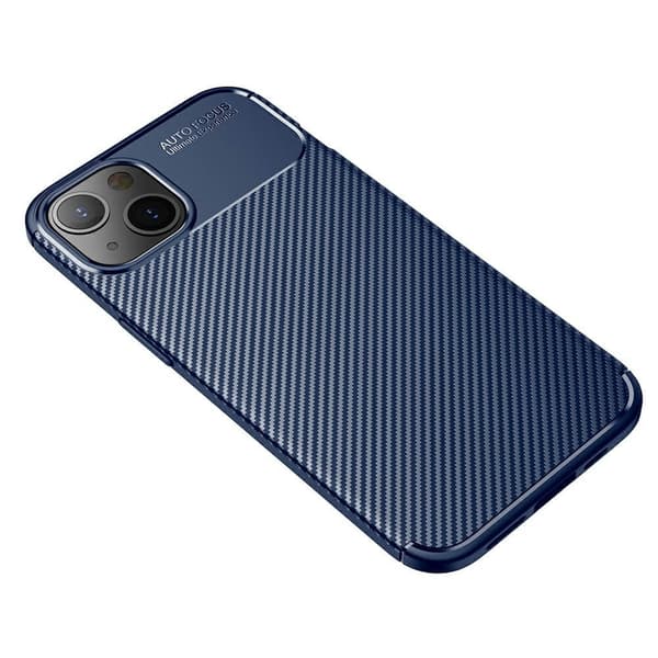 Carbon Fiber mobilskal till Apple iPhone 13 Mini - Blå
