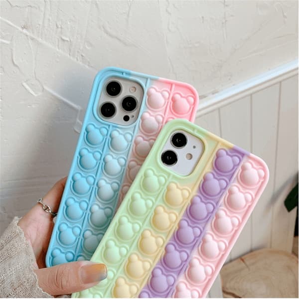 Panda Pop it Fidget Multicolor Skal till iPhone 13 Pro Max - Lila