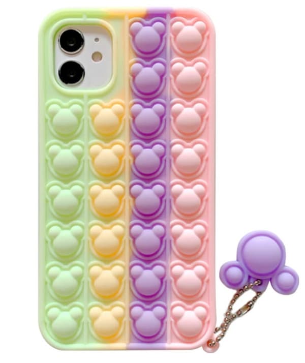 Panda Pop it Fidget Multicolor Skal till iPhone 13 Pro Max - Lila