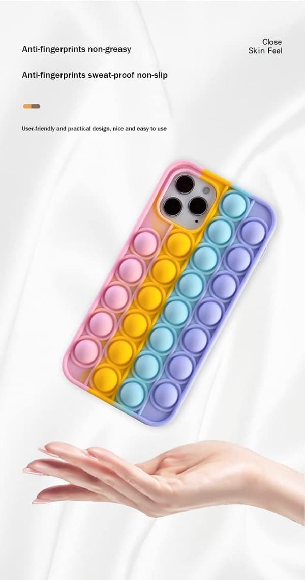 Panda Pop it Fidget Multicolor Skal till iPhone 13 Pro - Gul