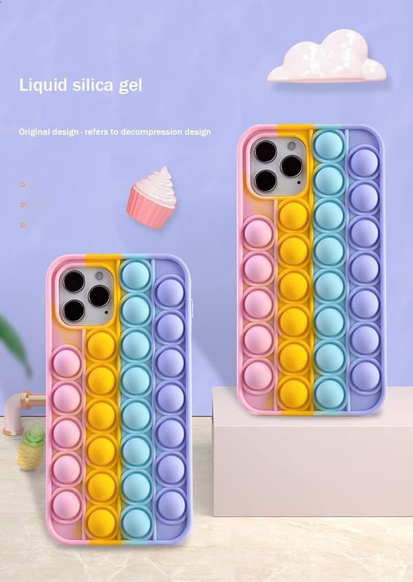 Panda Pop it Fidget Multicolor Skal till iPhone 13 Pro - Gul