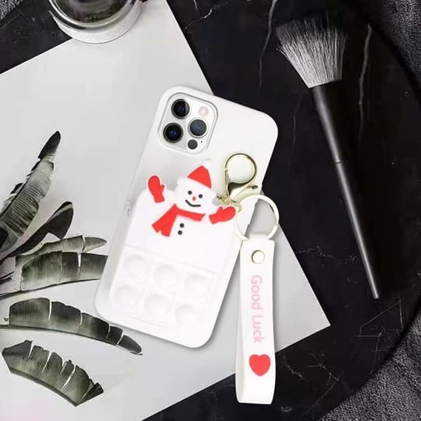 SnowMan Silicone Skal iPhone 11 - Vit