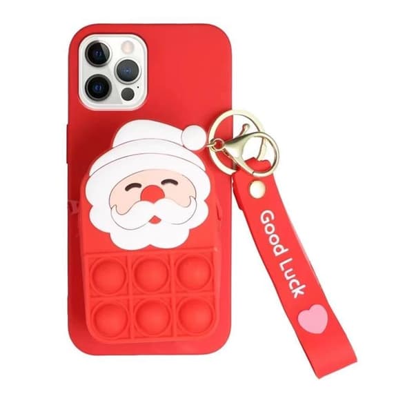 Santa Claus Silicone Skal iPhone X / XS - Röd