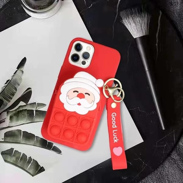 Santa Claus Silicone Skal iPhone X / XS - Röd
