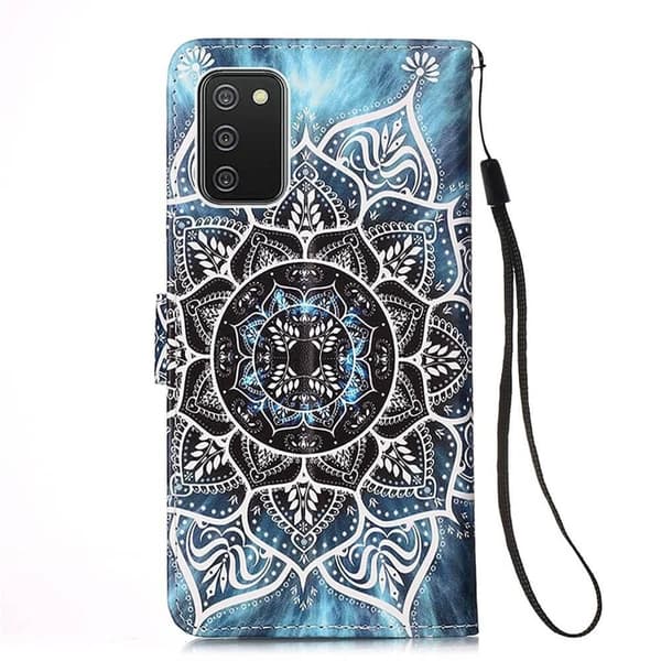 Lompakkokotelo Samsung Galaxy A03s - Sininen Mandala