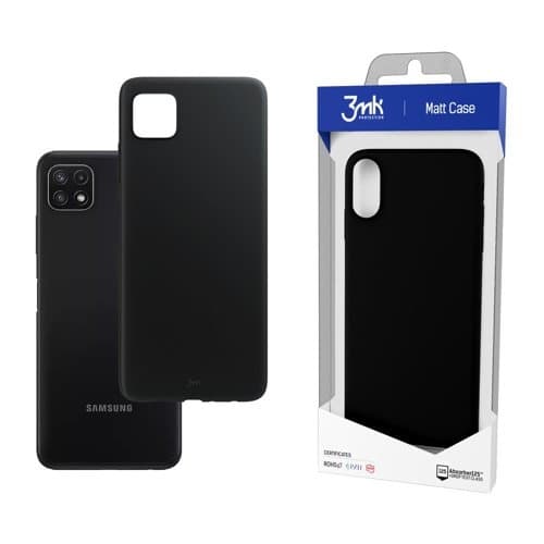3MK Clear Skal Galaxy A22 - Svart