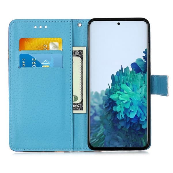 Lompakkokotelo Samsung Galaxy S21 FE - Sininen Mandala