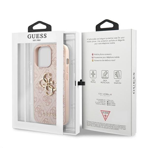 Guess Big Metall Logo Skal iPhone 13 Pro Max - Rosa