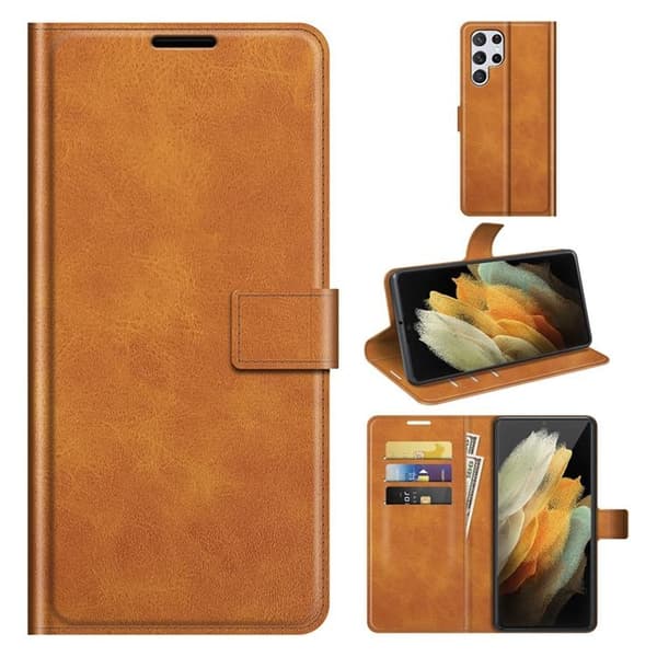 Flip Folio Fodral Galaxy S22 Plus - Ljusbrun