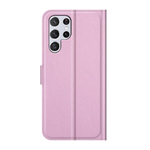 Litchi Magnetic Fodral Galaxy S22 Ultra 5G - Ljusrosa
