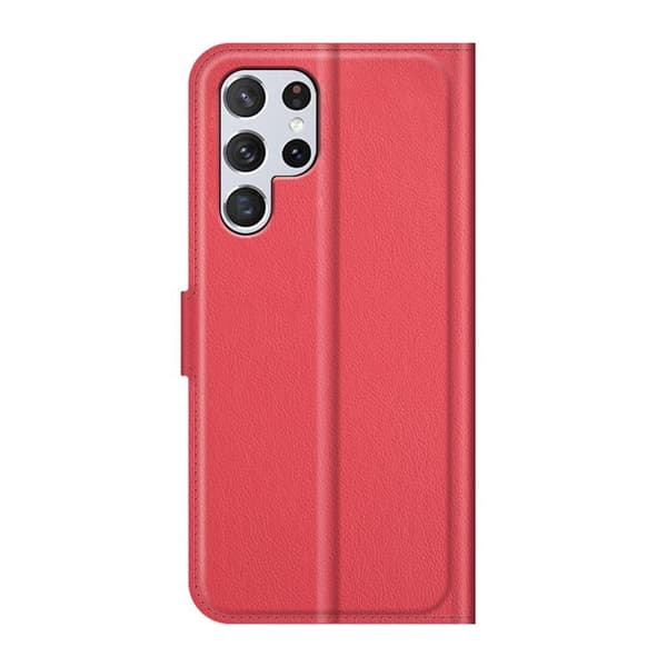 Litchi Magnetic Fodral Galaxy S22 Ultra 5G - Röd