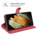 Miniatyrbild 5 av 8: Litchi Magnetic Fodral Galaxy S22 Ultra 5G - Röd
