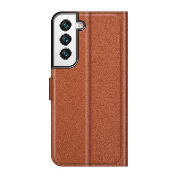 Litchi Magnetic Fodral Galaxy S22 Plus 5G - Brun