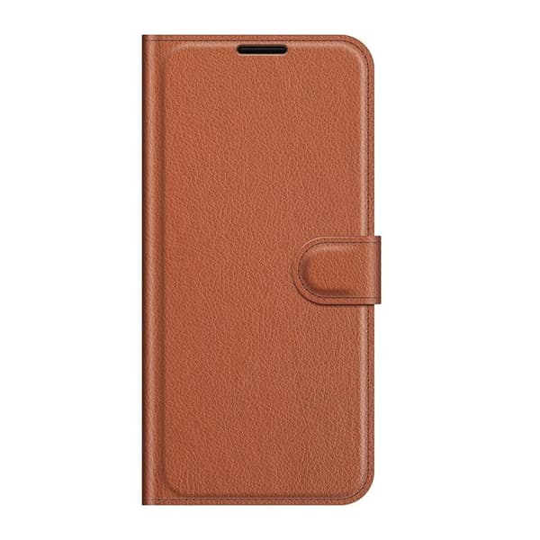 Litchi Magnetic Fodral Galaxy S22 Plus 5G - Brun