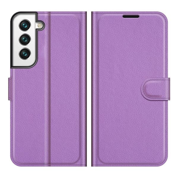 Litchi Magnetic Fodral Galaxy S22 Plus 5G - Lila