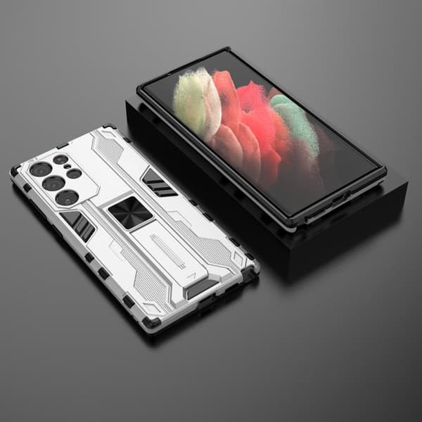 ShockProof Kickstand Skal Galaxy S22 Plus - Vit