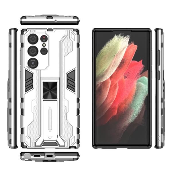ShockProof Kickstand Skal Galaxy S22 Plus - Vit
